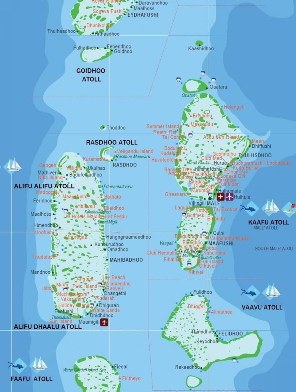 માલદીવ નકશો મૂડી