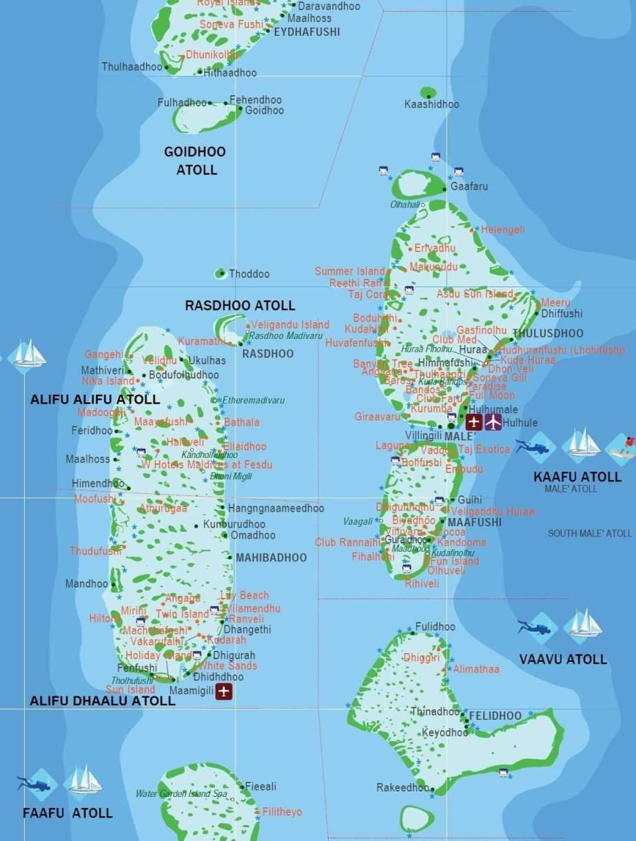 માલદીવ દેશ વિશ્વના નકશા