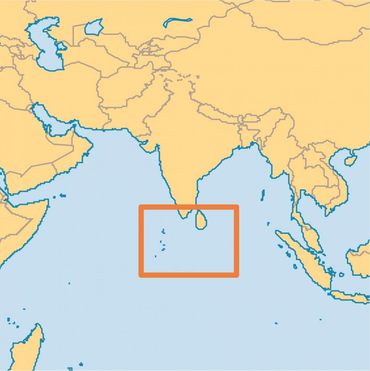 માલદીવ ટાપુ પર સ્થાન વિશ્વના નકશા