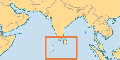 માલદીવ ટાપુ પર સ્થાન વિશ્વના નકશા